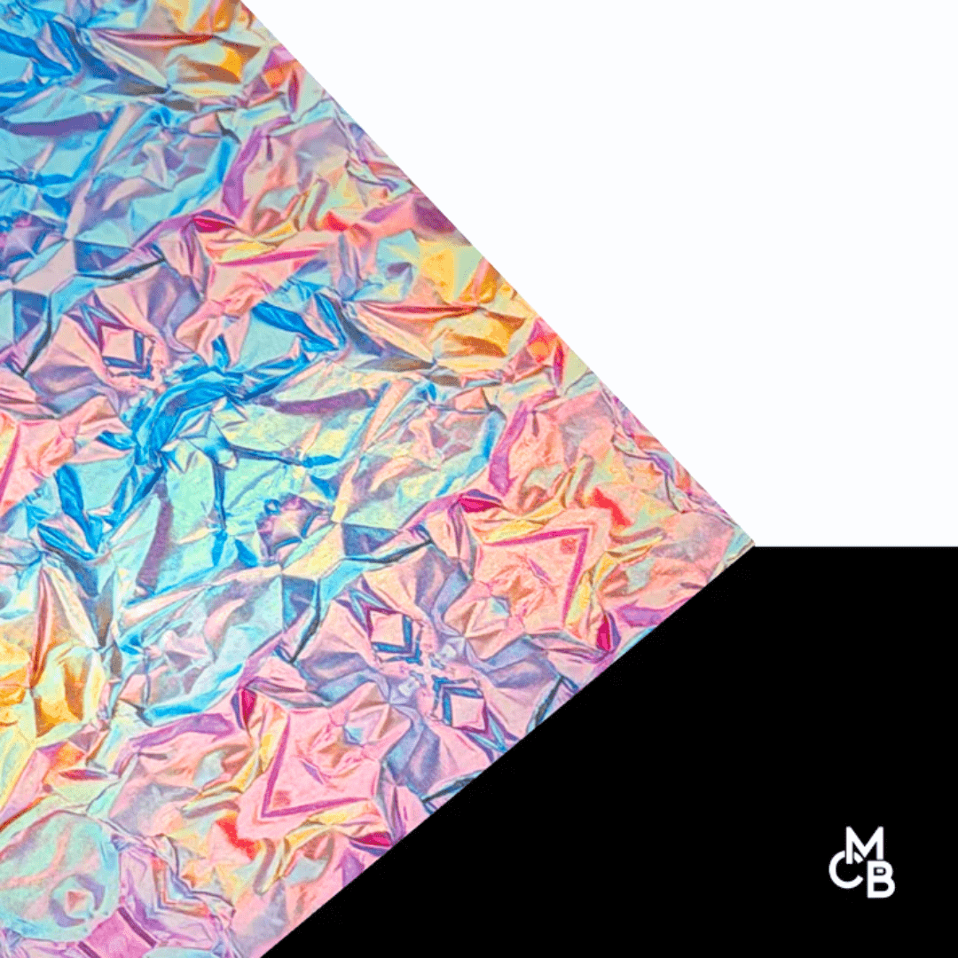 Pattern Leatherette | HOLOGRAPHIC CRUMPLED IRIDESCENT | P0282 - LASERABLE LEATHERETTE